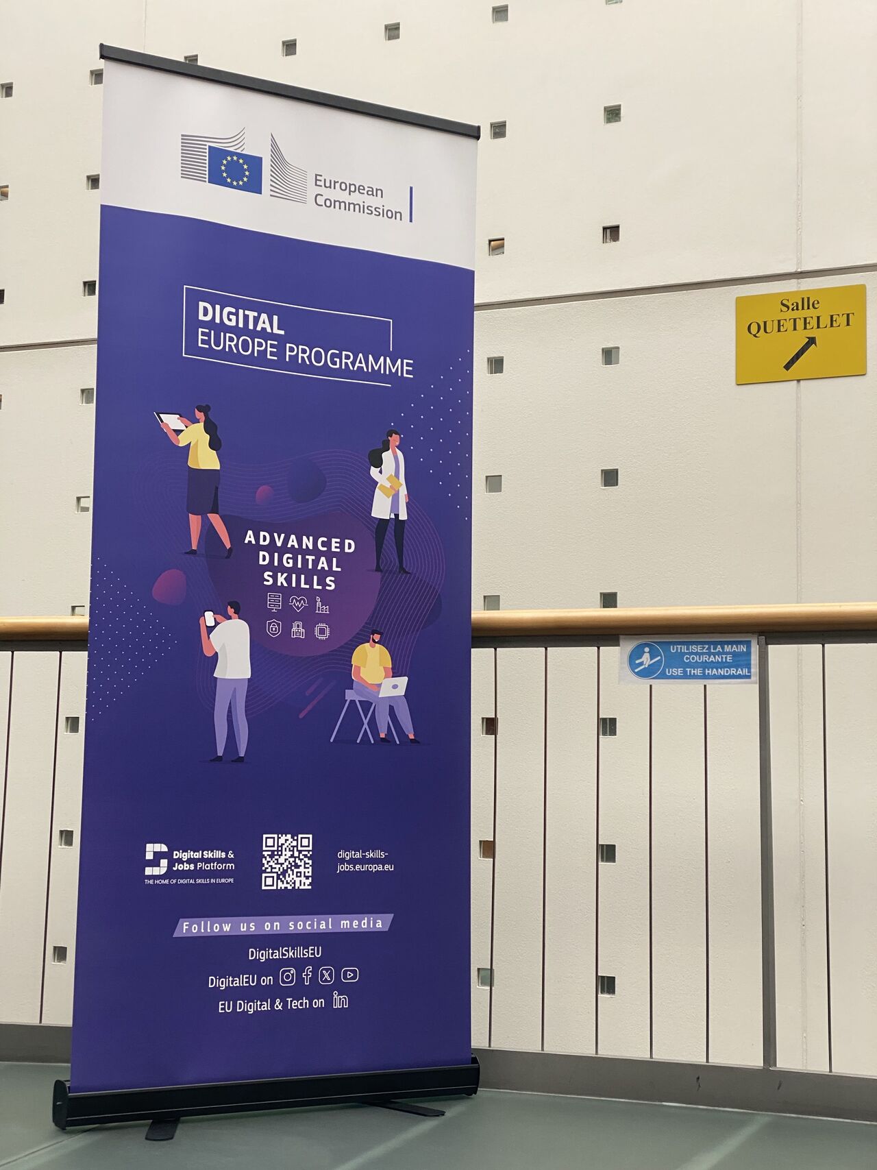 roll-up banner of the event